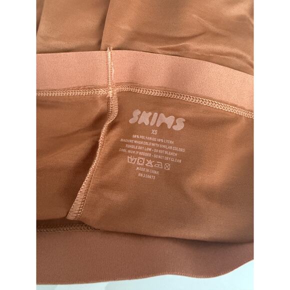 SKIMS Barely There High Waist Brief XS Bronze Underwear Shapewear Compression - Picture 7 of 7